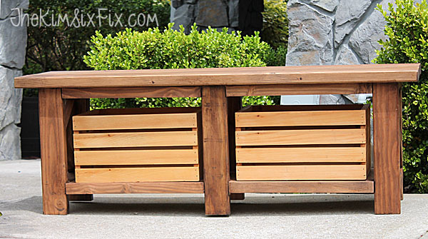 Tuinbankje met opbergruimte